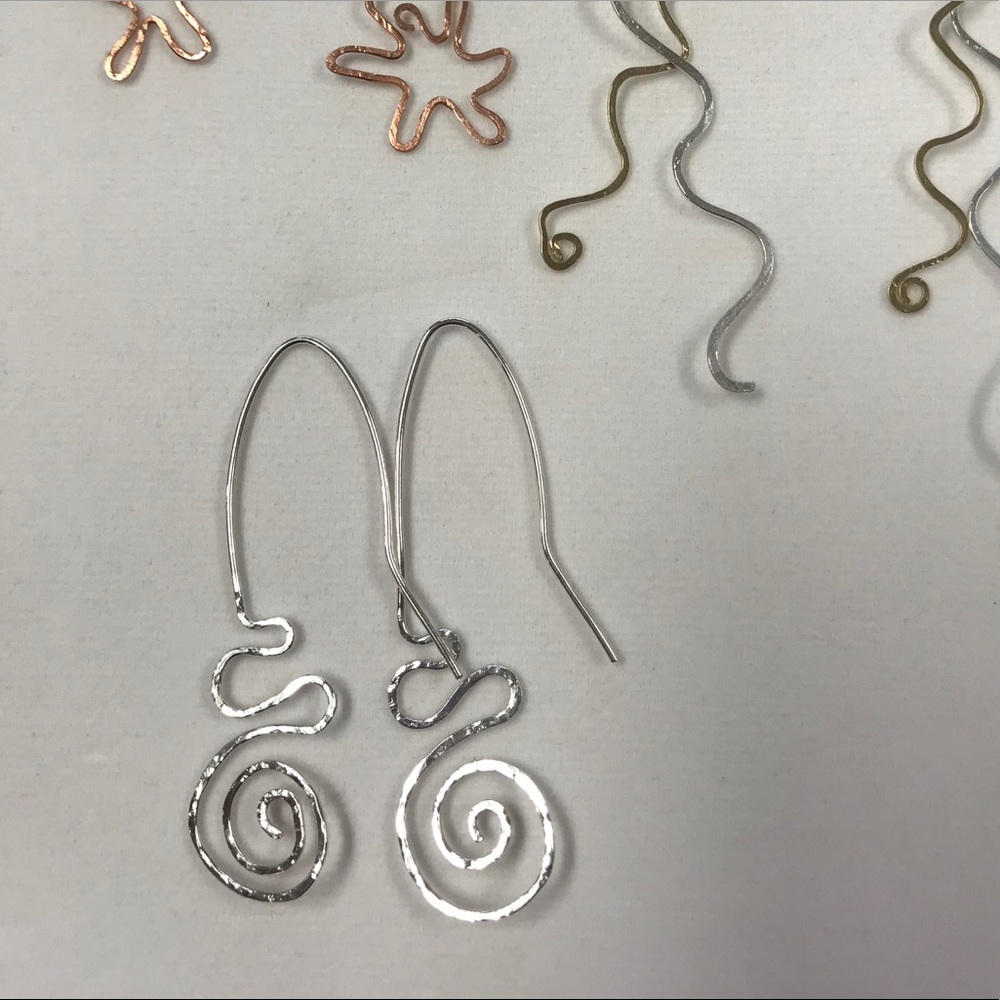 Hammered Metal Earrings